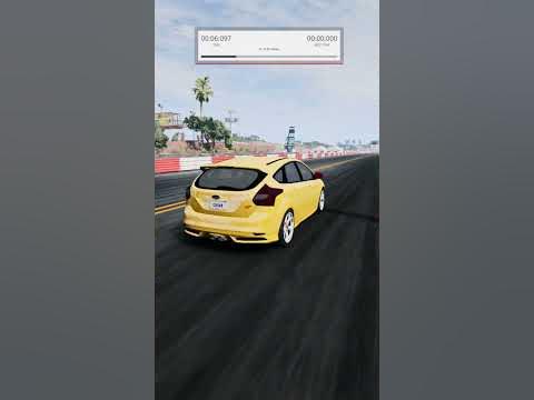 Ford Focus St Quarter Mile BeamNg Drive #beamng #beamngdrive #shorts