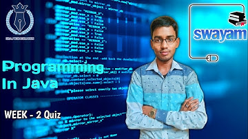 NPTEL Programming In Java Week-2 Quiz Assignment Solution