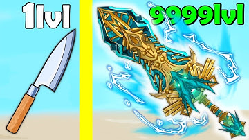 Merge Knife All Levels! Merge Weapons Evolution Knife 9999+ Level Mod APK! Merge Idle Games