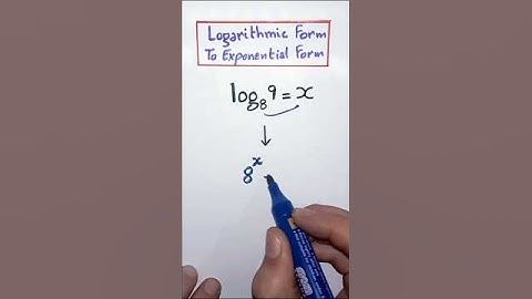 Logarithemic Form To Exponential Form #mathpuzzle #maths #mathstricks #mathproblem