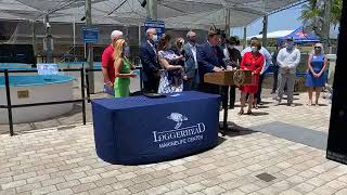 Juno Beach, Fla. – Governor Ron DeSantis making a major announcement at Loggerhead Marinelife Center