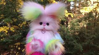 ChongYi Bears BunnyBean rainbow bunny artist bunny handmade bunny