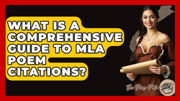 What Is A Comprehensive Guide To MLA Poem Citations? - The Prose Path