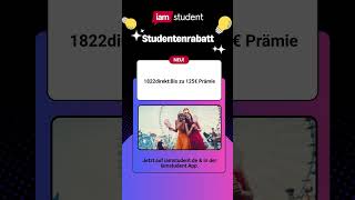 Neuer Studi-Rabatt von 1822direkt auf iamstudent.de