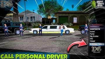 Gta Sa Android :- Call Personal Driver Mod || New Cleo Mod || New Script || Gta Sa Mobile