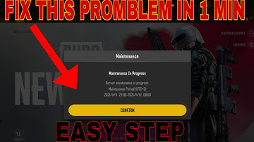 MAINTENANCE IN PROGRESS ERROR IN PUBG NEW STATE |HOW TO FIX SERVER MAINTENANCE ERROR IN NEW STATE