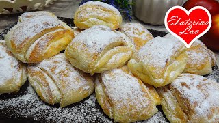 Быстро к чаю! Слоеные РУЛЕТИКИ С ТВОРОГОМ на скорую руку! Просто и вкусно!