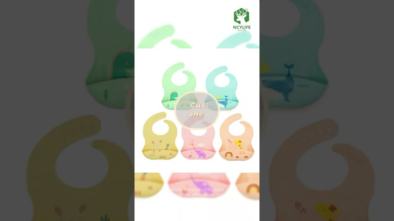 Four steps to complete silicone bib customization