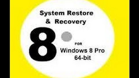 How to do System Restore in Windows 8