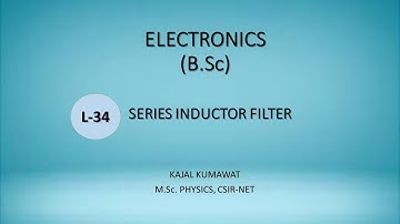 Lecture-34 Series Inductor Filter