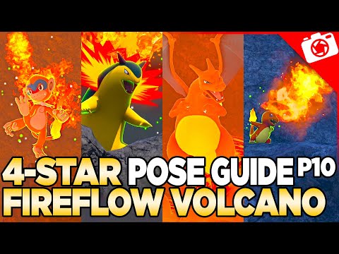 Fireflow Volcano 4-Star Pose & Request Guide | New Pokemon Snap