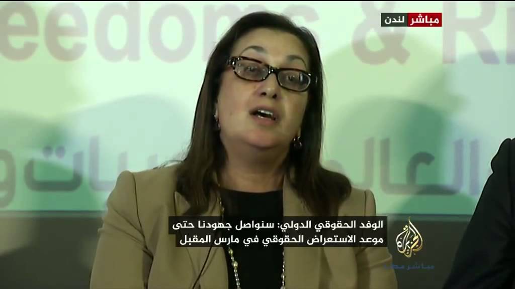 مؤتمر ائتلاف الحريات والحقوق حول زيارة الوفد الحقوقي الدولي لمصر