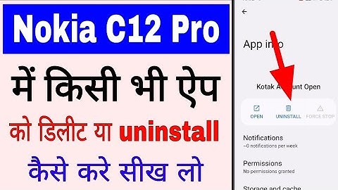Nokia C12 pro me app delete/uninstall kaise kiya jata hai।how to uninstall app in nokia c12 pro