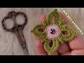 كروشيه موتيف وردة روعة بنمط سهل للمبتدئات/ كروشي موتيف لتزيين الجلابيات والعبايات Super Easy Crochet