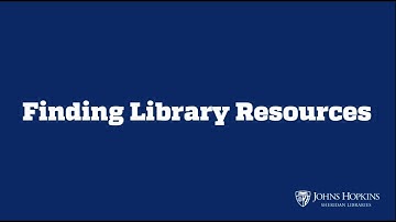 Finding Library Resources