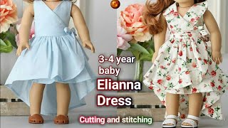 DIY Designer High Low Baby Frock For 4-5 Year Full Tutorial | Baby Frock Design | Baby Dress