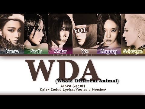 [KARAOKE] AESPA & You As A Member “WDA (Whole Different Animal) (Feat. G-DRAGON)” Color Coded Lyrics