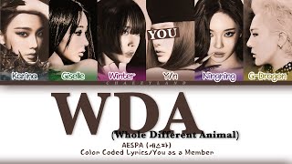 [Karaoke] Aespa & You As A Member “Wda (Whole Different Animal) (Feat. G - Dragon)” Color Coded 