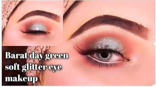 Barat day soft glitter eye makeup tutorial step by step screenshot 5
