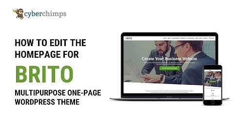 Brito WordPress Theme - How to edit homepage