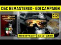 Command  conquer remastered 4k  gdi campaign  hard difficulty  all cutscenes