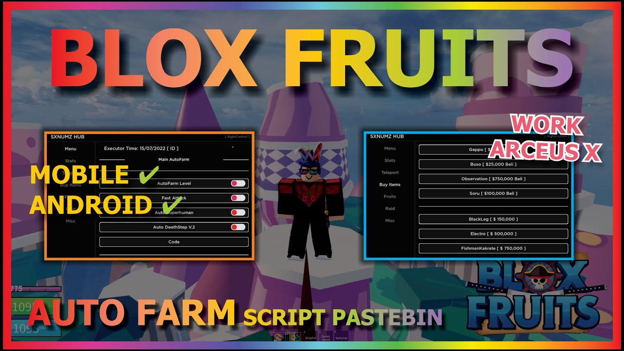 Ahmed Mode on X: [☀️☁️ UPDATE 17] NEW ROBLOX BLOX FRUITS HACK SCRIPT AUTO  FARM AUTO STATS FRUITS SNIPER PASTEBIN 2022 Video of the script:   Download the script here:   #roblox #