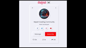 Neumorphism Profile Card Design😱 #ytshorts #shorts #html #css