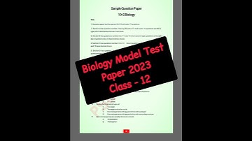 #class12 Biology  Model Test Paper#2023 #pseb #exam #psebboard #biology #solved #paper #viral #trend