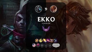 Ekko Jungle vs Taliyah - NA Master Patch 14.8