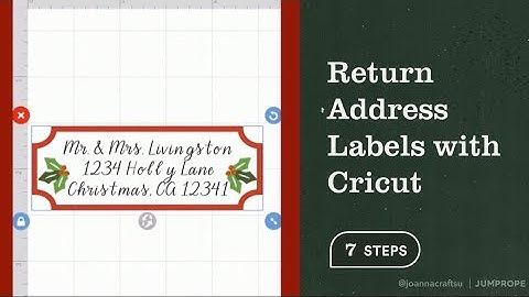 RETURN ADDRESS LABELS: Cricut Print then Cut
