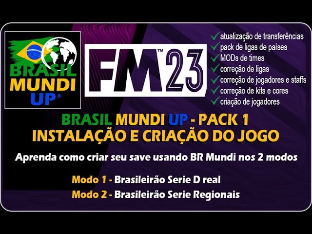 Football Manager 2023 - Com Editor e Brasil Mundi UP