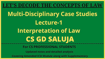 Interpretation of Law (MDCS) Lecture-1