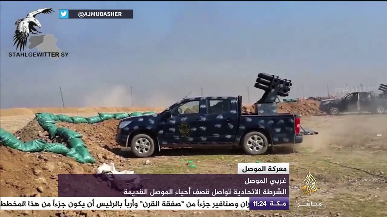 معركة الموصل.. الشرطة الاتحادية تواصل قصف أحياء الموصل القديمة
