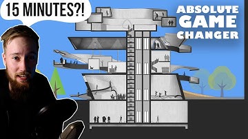 Architecture Section Render in 15 MINUTES - Enscape and Photoshop Section Tutorial