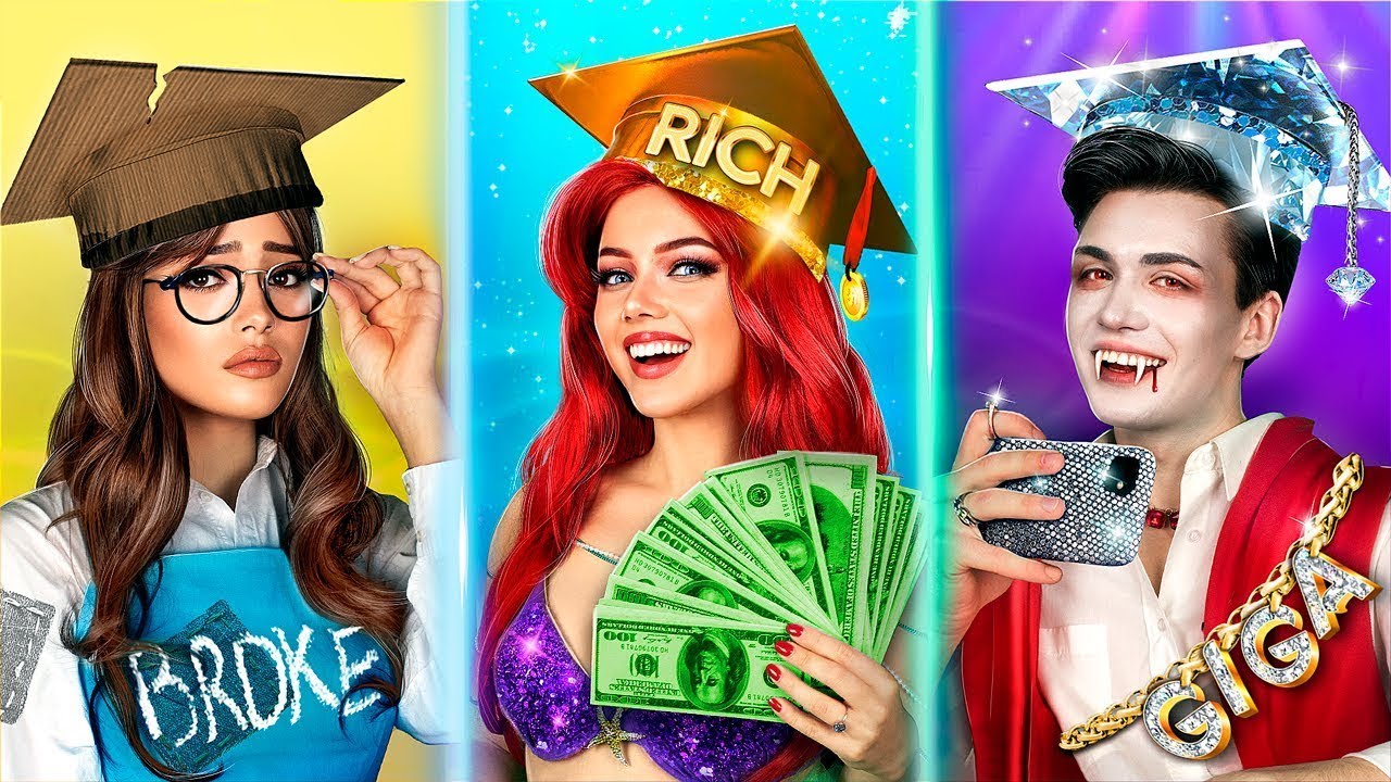 Бідний vs Заможний vs Гігазаможний студенти! Як стати популярним у коледжі!
