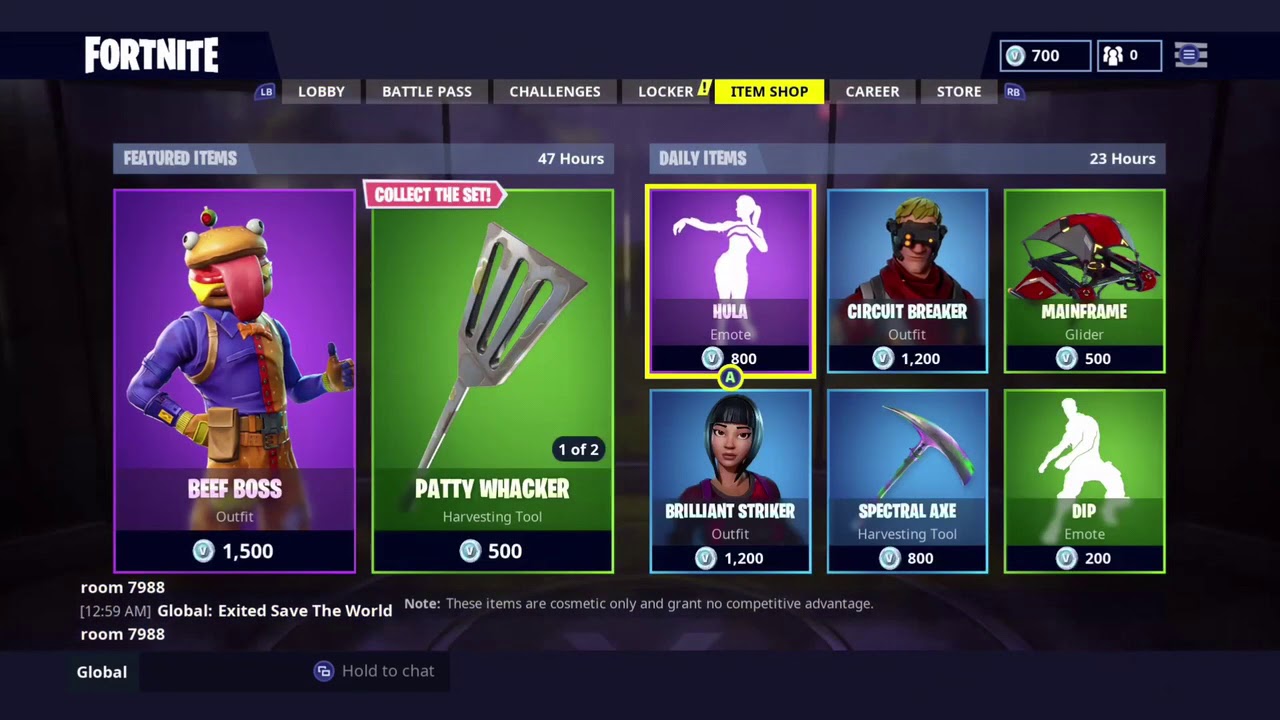 Fortnite *NEW* Beef Boss Skin, flying saucer glider and patty whacker