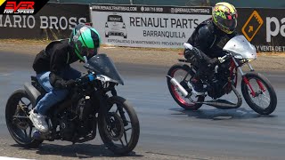 DRAG RACES: Yamaha RXZ 🆚️ Bajaj Puslar NS200 🆚️ Yamaha RX | Piques Barranquilla 2024