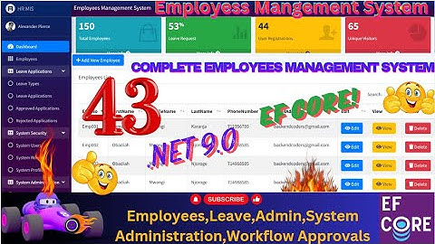 EP 43 Employees Management System With EFCore,MS SQL ASP.NET.CORE,Multiple User Approval Workflows🚀💥