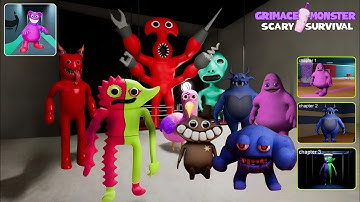 Grimace Monster Scary Survival - Gameplay Walkthrough Part 16 - Chapters 1,2,3 (Android, iOS)