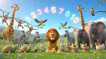 Counting With Animals | Fun 1 to 10 Jungle Adventure for Kids!