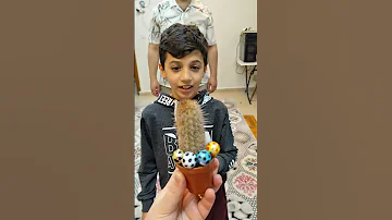 كلون خافو من الصبارة وهربو بابا ما انتبه وجرح حالو 