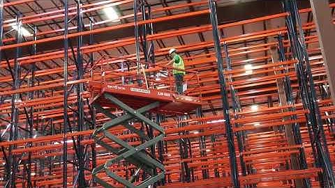 Pallet racking system installation