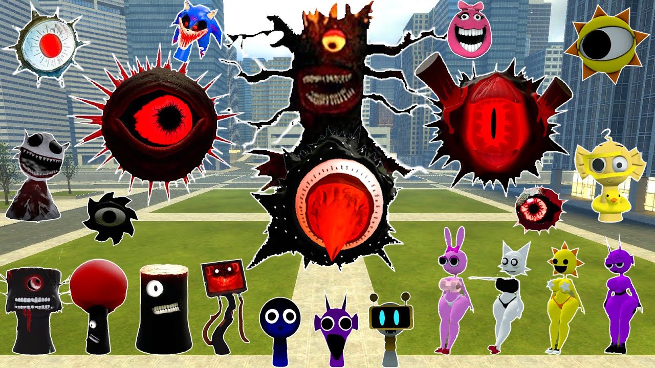 💥 BIG CITY SPRUNKI MR SUN TREE FUN COMPUTER MISS WENDA YELLOW PINKI COOL AS ICE SPARTAN KICKING GMOD