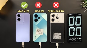 Tecno Spark 10 Pro vs Vivo Y17s vs Infinix Hot 30i | Charging Speed Test | 5000mah | 18W | ⚡🔋⏱️