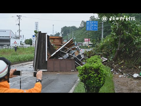 秋田市の国道７号で土砂崩れ、搬送者なし 周辺で通行止め