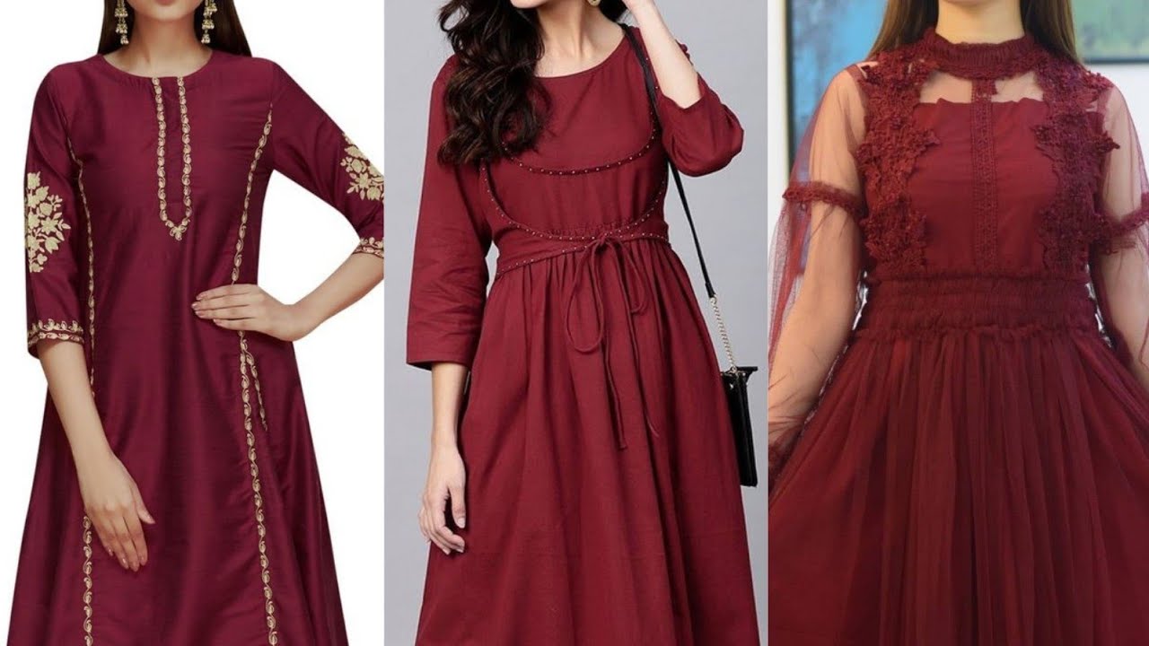 Buy Maroon Dresses & Frocks for Girls by MUHURATAM Online | Ajio.com