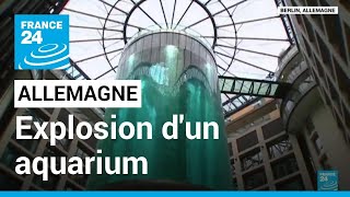 Allemagne : un aquarium géant explose au milieu d'un hôtel à Berlin • FRANCE 24