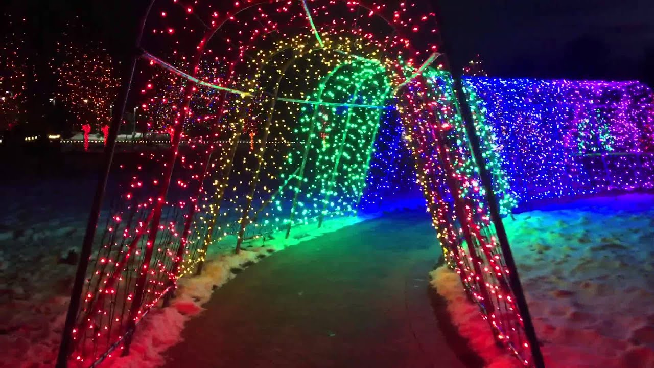 Hudson Gardens Christmas Lights Youtube