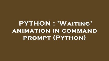 PYTHON : 
