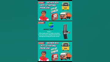 eicher crenk sensor late starting problem issue